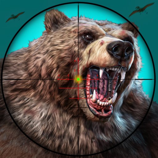 Wild Bear Hunting sniper shooting